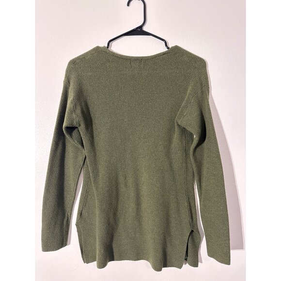 Isabel By Ingrid & Isabel Sweater XS V-Neck Pullover Olive Green Knit - Picture 3 of 5